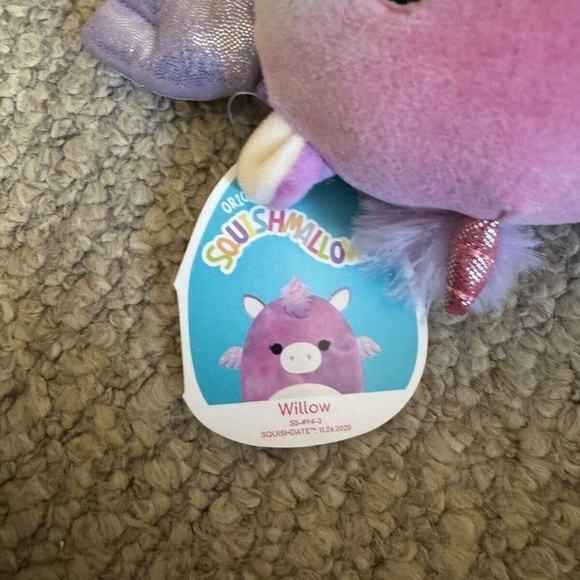 Squishmallows NWT "Willow the Pegasus" 3" Squishmallow Stuffed Animal (Pegasus) - Picture 4 of 4